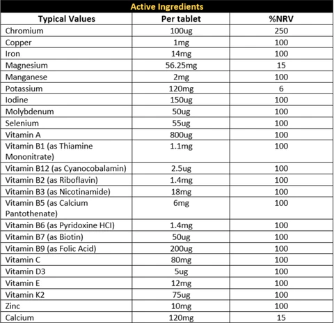 Multi Vit - 30 tabs - FRENCHBODYNUTRITION 🇫🇷