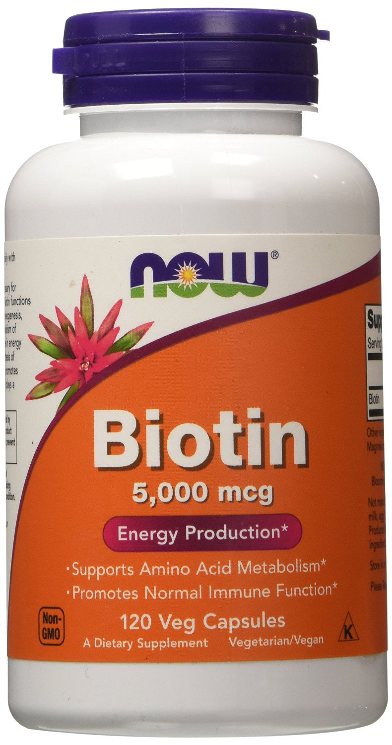 Biotin, 5000mcg - 120 vcaps - FRENCHBODYNUTRITION 🇫🇷