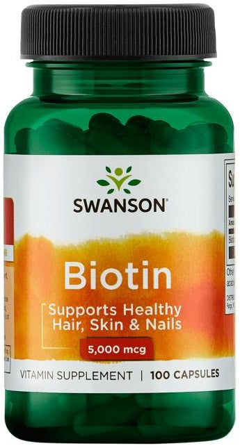 Biotin, 5000mcg - 100 caps - FRENCHBODYNUTRITION 🇫🇷