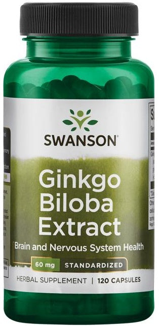Ginkgo Biloba Extract 24%, 60mg - 120 caps - FRENCHBODYNUTRITION 🇫🇷