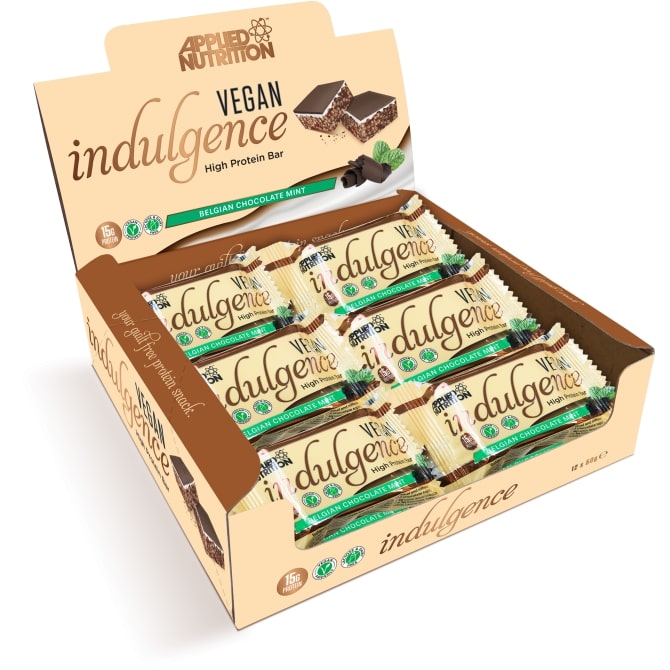 Vegan Indulgence Bar, Belgian Chocolate Mint - 12 x 50g - FRENCHBODYNUTRITION 🇫🇷