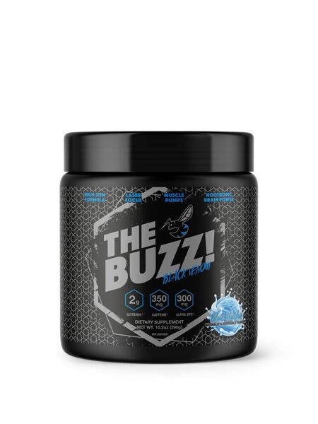 The Buzz! Black Venom, Blue Slushie - 290g - FRENCHBODYNUTRITION 🇫🇷