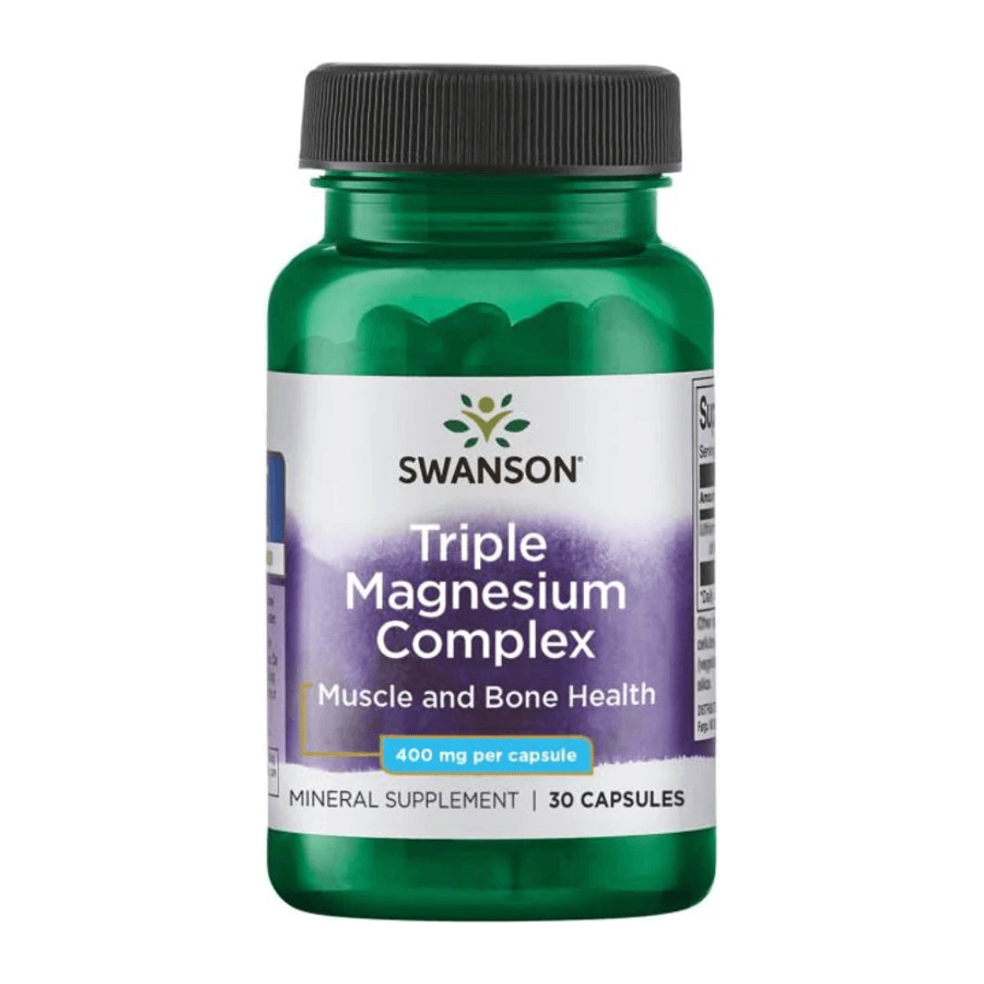 Triple Magnesium Complex, 400mg - 30 caps - FRENCHBODYNUTRITION 🇫🇷 