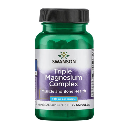 Triple Magnesium Complex, 400mg - 30 caps - FRENCHBODYNUTRITION 🇫🇷 