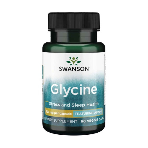 Glycine, 500mg - 60 vcaps - FRENCHBODYNUTRITION 🇫🇷 