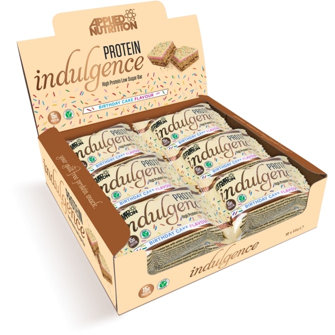 Protein Indulgence Bar, Birthday Cake - 12 x 50g - FRENCHBODYNUTRITION 🇫🇷 