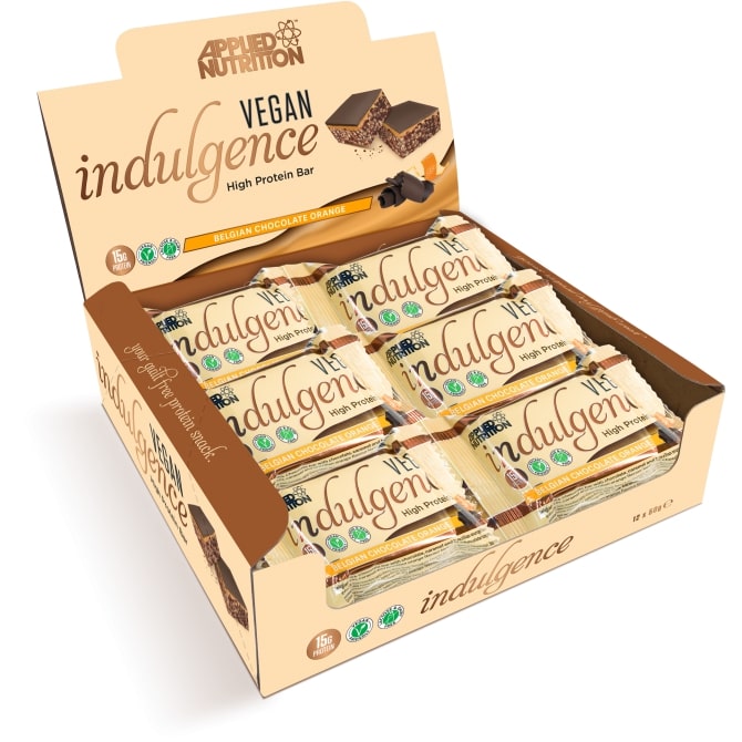 Vegan Indulgence Bar, Belgian Chocolate Orange - 12 x 50g - FRENCHBODYNUTRITION 🇫🇷 