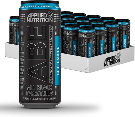 ABE Energy + Performance Cans, Blue Lagoon - 24 x 330 ml. - FRENCHBODYNUTRITION 🇫🇷 